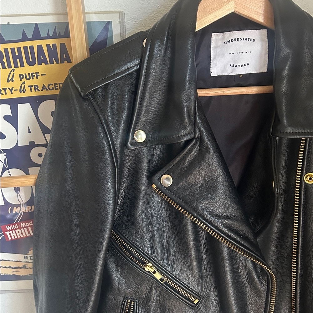 Understated Leather Jacket- size Medium - image 6